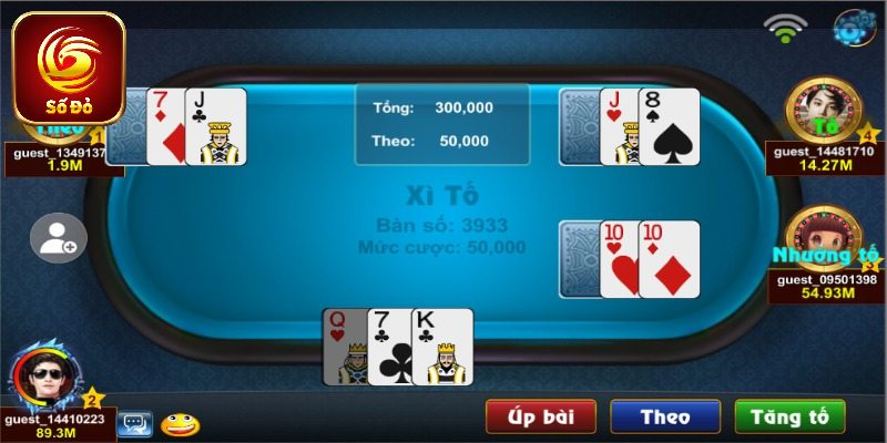 Hành động cần thực hiện khi chơi Xì Tố